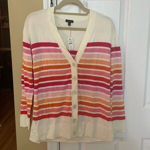 Talbots GIRLFRIEND CARDIGAN - MULTI STRIPE
